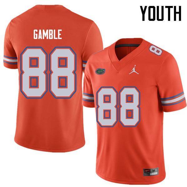 Jordan Brand Youth #88 Kemore Gamble Florida Gators College Football Jersey Orange